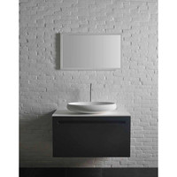 Waskom Sapho Thin Ovaal 60x40x11.2 cm Solid Surface Wit