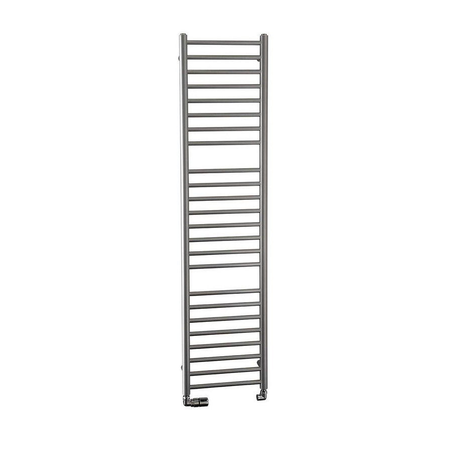 Handdoekradiator Sapho Dina Recht 40x156 cm Metallic Antraciet