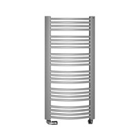 Handdoekradiator Sapho Egeon Gebogen 59.5x81.8 cm Zilver