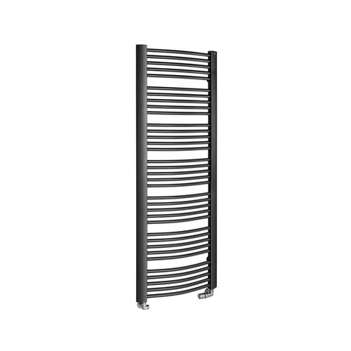 Handdoekradiator Sapho Egeon Gebogen 59.5x174.2 cm Antraciet 