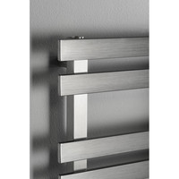 Handdoekradiator Sapho Truva Recht 50x75 cm Geborsteld RVS