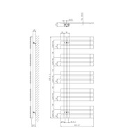 Designradiator Sapho Silvana Recht 50x123.6 cm 561W Zilver