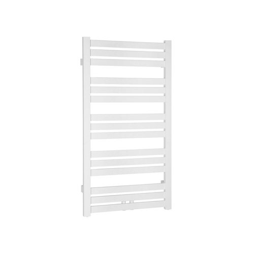 Handdoekradiator Sapho Nevel Recht Middenaansluiting 55.5x104.3 cm 397W Wit 