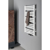 Handdoekradiator Sapho Nevel Recht Middenaansluiting 55.5x104.3 cm 397W Wit