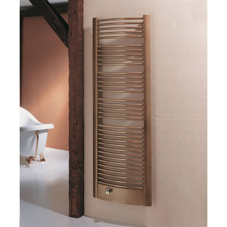 Handdoekradiator Sapho Egeus Gebogen 59.5x174.2 cm 1031W Brons