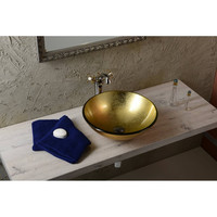 Wastafelmengkraan Sapho Antea 2-knop Gebogen Hoog 24.5 cm Chroom / Goud (incl. pop-up waste)