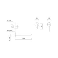 Inbouw Wastafelkraan Sanimex Giulini Eenhendel 25cm Mat Nikkel