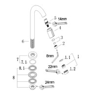 Luxe Toiletkraan Wiesbaden Victoria 1/2'' Geborsteld Koper