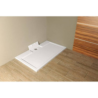 Douchebak Marmer Sapho Irena 160x90x3.5 cm Rechthoek Wit