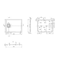 Douchebak Marmer Sapho Acora 100x80x3.5 cm Rechthoek Steen Wit