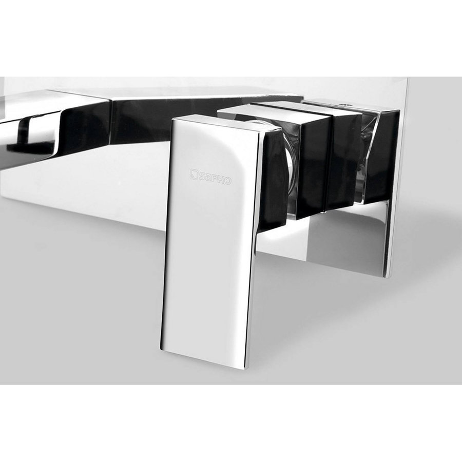 Wastafelmengkraan Inbouw Sapho Latus 1-hendel Uitloop Recht 16.5 cm Chroom