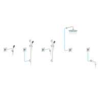 Douchekraan Inbouw Sapho Vienna Mengkraan Afbouwdeel 1-weg Brons (incl. inbouwdeel)