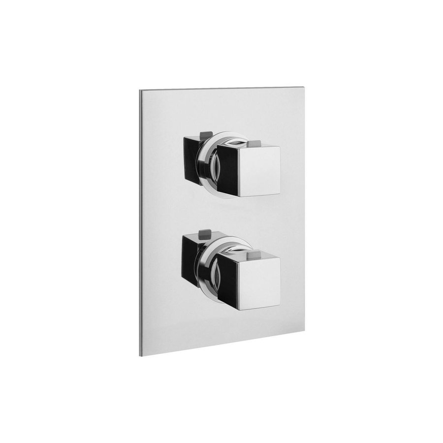 Douchekraan Inbouw Sapho Dimy Thermostatisch Afbouwdeel 2-weg Chroom (incl. inbouwdeel)