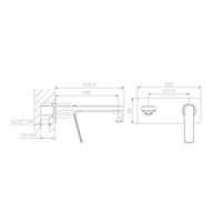 Wastafelmengkraan Inbouw Sapho Jumper 1-hendel Uitloop Recht 20 cm Chroom