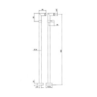 Badkraan Vloeraansluiting Sapho Reitano Rubinetteria Chroom (paar)