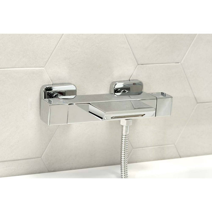 Opbouw Badkraan Sapho Dimy Thermostaatkraan Waterval 2-knop 15.5 cm Chroom