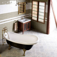 Badkraan Vloeraansluiting Sapho Antea Brons (paar)