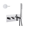 Inbouw Douchekraan Sanimex Giulini Thermostatisch 1-Uitgang Rechthoekig Incl. Handdouche En BOX Inbouwdeel Mat Wit