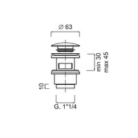 Clickwaste Sanimex Giulini Met Overloop 5/4 Chroom