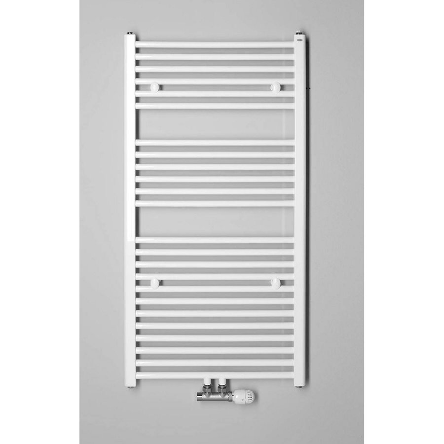 Handdoekradiator Sapho Direct Recht Middenaansluiting 45x132.2 cm 539W Wit