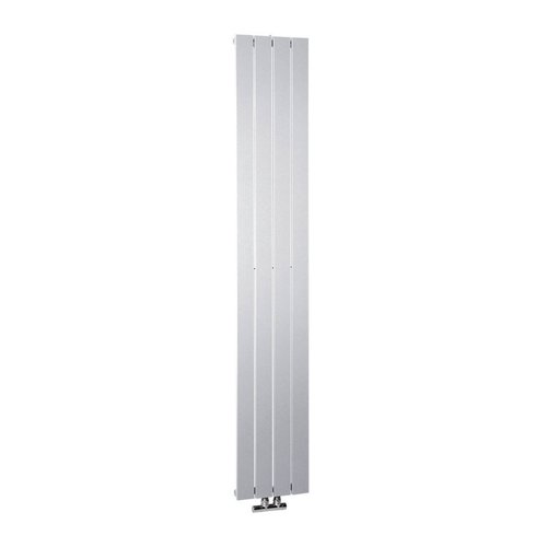 Designradiator Sapho Colonna Recht Middenaansluiting 29.8x180 cm 614W Zilver 