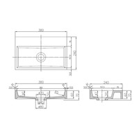 Fontein Crosstone Solid Surface Rechthoek 38x24x7 cm Mat Wit