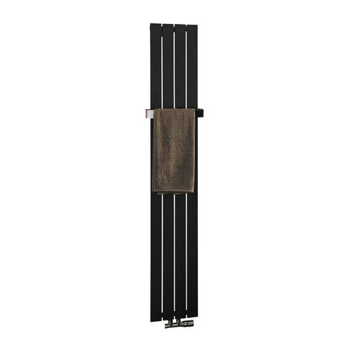 Designradiator Sapho Colonna Recht Middenaansluiting 29.8x180 cm 614W Antraciet 