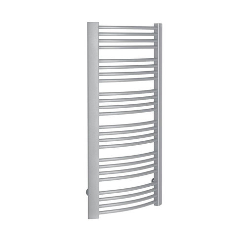 Handdoekradiator Sapho Egeon Gebogen 59.5x123.8 cm Zilver 