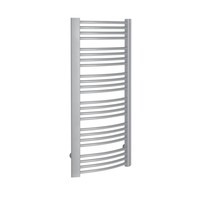 Handdoekradiator Sapho Egeon Gebogen 59.5x123.8 cm Zilver