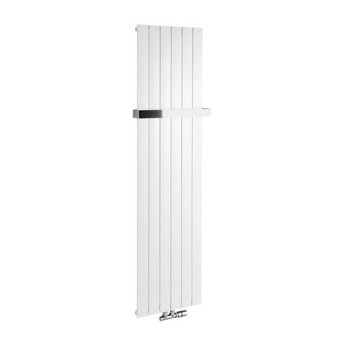 Designradiator Sapho Colonna Recht Middenaansluiting 45x180 cm 910W Wit 