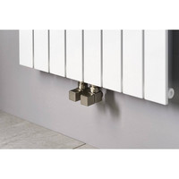 Designradiator Sapho Colonna Recht Middenaansluiting 45x180 cm 910W Wit