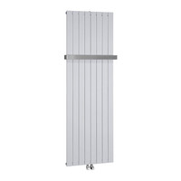 Designradiator Sapho Colonna Recht Middenaansluiting 60.2x180 cm 1205W Zilver