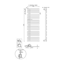 Designradiator Sapho Volga Recht 50x150 cm 465W Geborsteld RVS