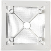 Ventilatierooster Design BWS Ventilatie Vierkant 10cm Gebogen Glas Mat Zwart