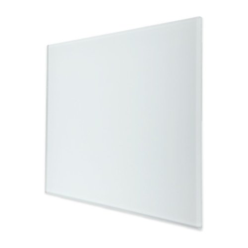 Ventilatierooster Design BWS Ventilatie Vierkant 12.5cm Vlak Glas Mat Wit 