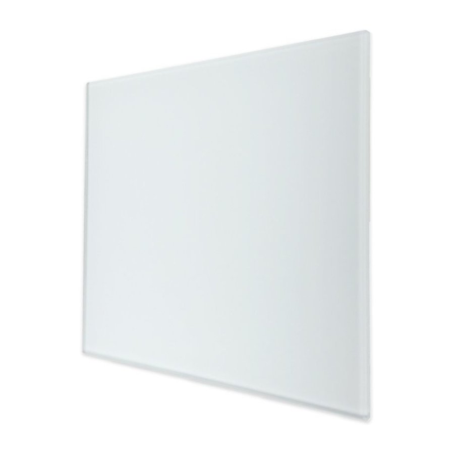Ventilatierooster Design BWS Ventilatie Vierkant 12.5cm Vlak Glas Mat Wit