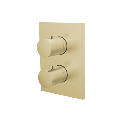 Inbouw Douchekraan 3-Weg Herzbach Design IX Thermostatisch PVD-Coating Messing Goud 