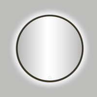 Badkamerspiegel Best Design Venetië Moya LED Verlichting 80x80 cm Rond Gunmetal