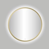 Badkamerspiegel Best Design Venetië Nancy LED Verlichting 80x80 cm Rond Mat Goud