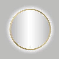 Badkamerspiegel Best Design Venetië Nancy LED Verlichting 80x80 cm Rond Mat Goud