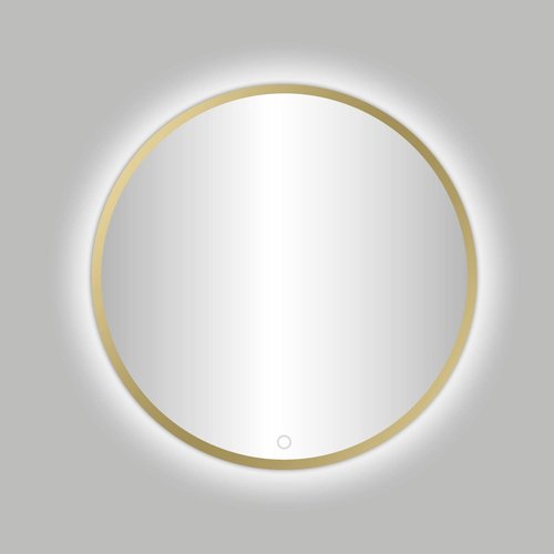 Badkamerspiegel Best Design Venetië Nancy LED Verlichting 60x60 cm Rond Mat Goud 