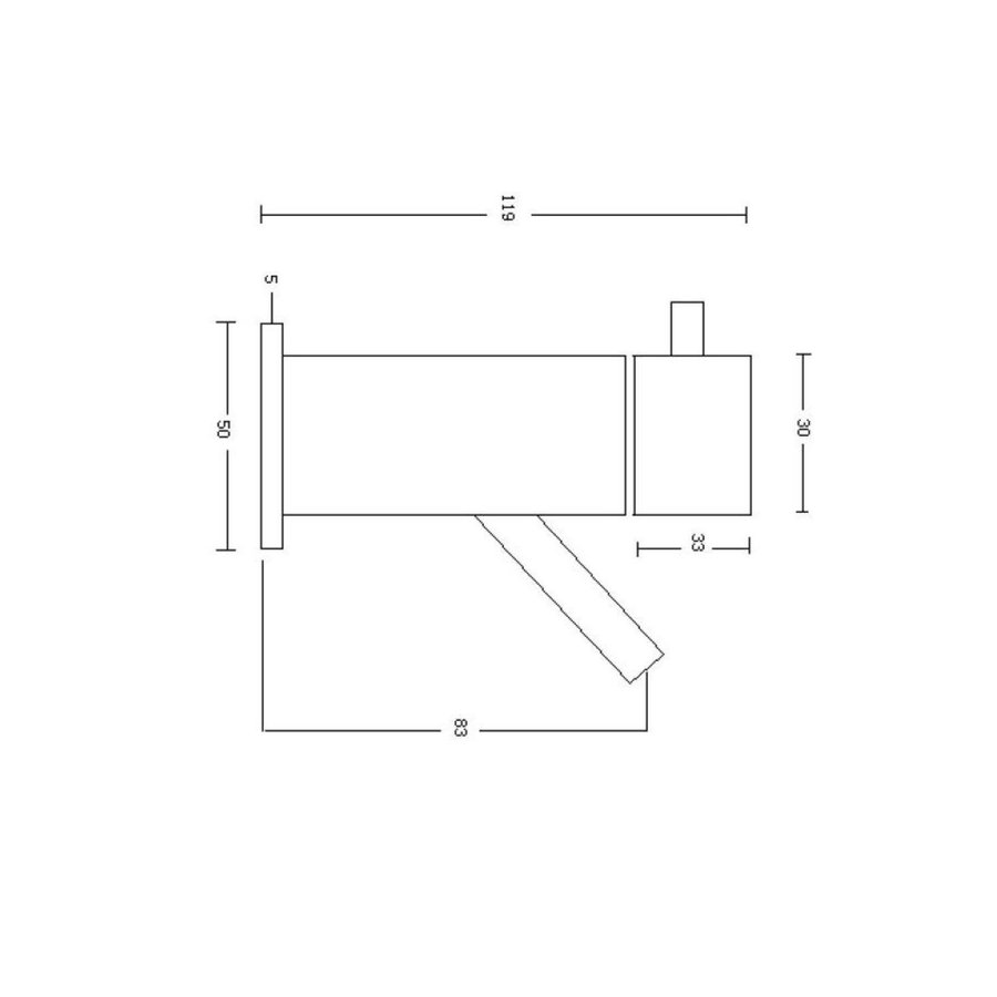 Inbouw Toiletkraan Best Design Spador Nancy 1-hendel 11.9 cm Mat Goud