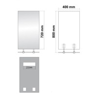 Badkamerspiegel Sapho Wega 40x80 cm met Planchet Glas