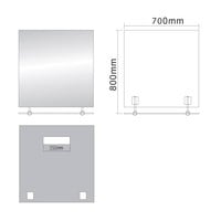 Badkamerspiegel Sapho Wega 70x80 cm met Planchet Glas