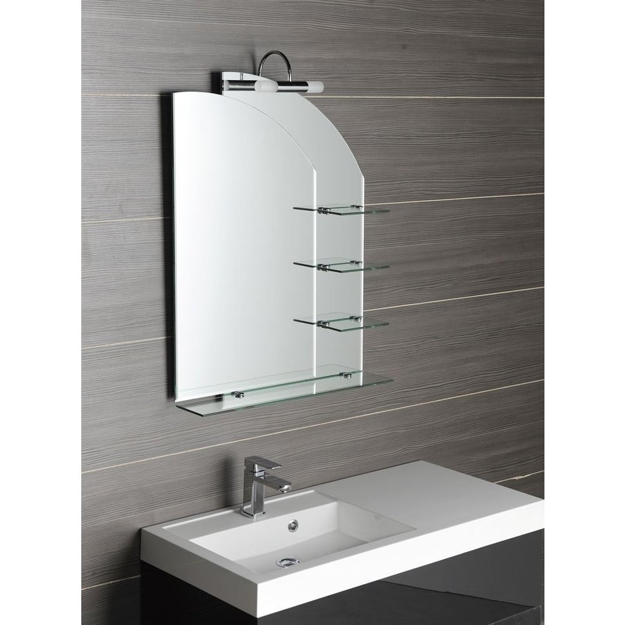 Badkamerspiegel Sapho Wega 65x90 cm met Planchetten Glas