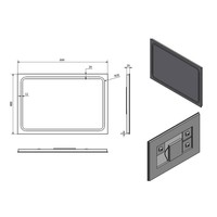 Badkamerspiegel Sapho Gemini II 40x60 cm LED-Strips