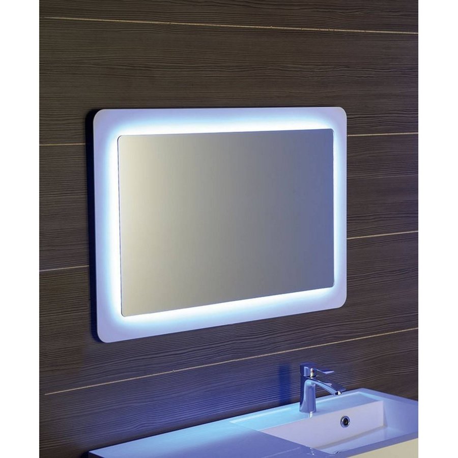 Badkamerspiegel Sapho Lorde 90x60 cm LED met Omlijsting Wit