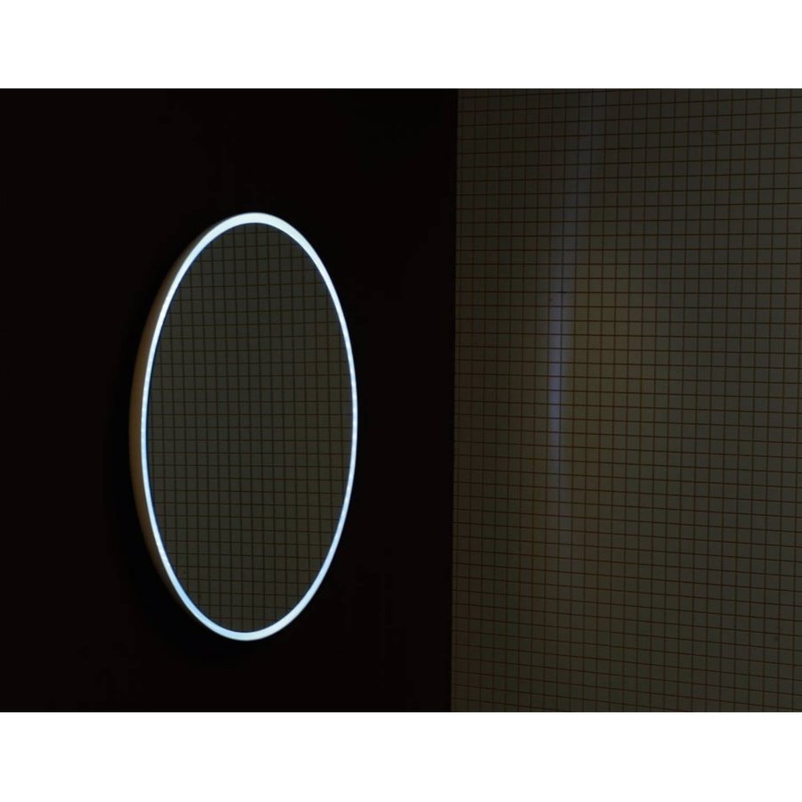 Badkamerspiegel Sapho Float 74 cm LED-Verlichting Frame Wit
