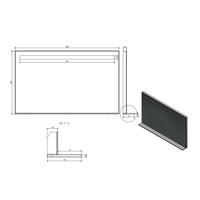 Badkamerspiegel Sapho Breto 100x60.8 cm LED-Verlichting Incl. Planchet