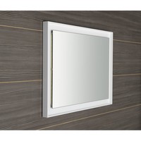 Badkamerspiegel Sapho Flut 60x80 cm LED-Verlichting Omlijsting Wit